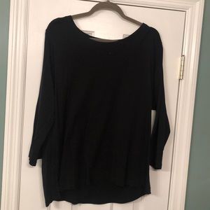 Black 3/4 sleeve shirt | Jones of NY